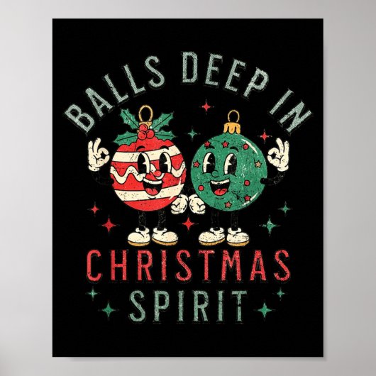 Poster Deep In Christmas Srit Funny Christmas Saying (Devant)
