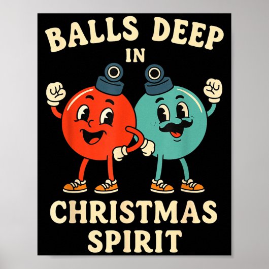 Poster Deep In Christmas Srit Funny Retro Holiday Humor  (Devant)