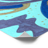 Poster "Deep is the Ocean" Original Abstrait (Coin)