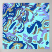 Poster "Deep is the Ocean" Original Abstrait (Devant)