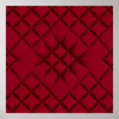 Poster Deep Red Quilted Leather Pattern (Devant)