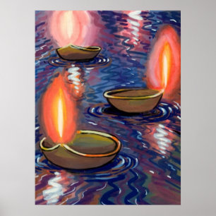 Poster Deepas peint sur la rivière