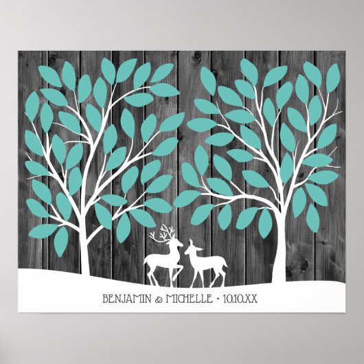 Poster Deer - 75 Signature Guest Book Alternative (Devant)