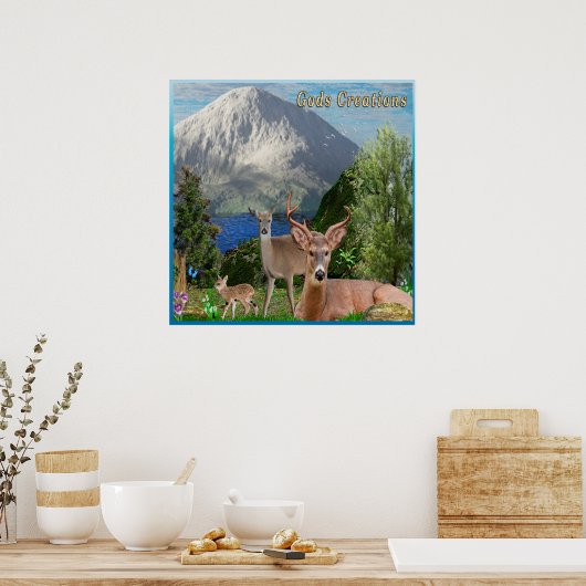 Poster Deer art (Cuisine)
