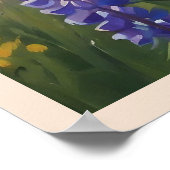 Poster Deer Rocky Mountain Meadow Peinture Fleur sauvage (Coin)