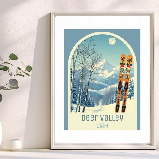 Poster Deer Valley Utah ski resort