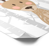 Poster Deer Woodland Animal Nursering Wall Art Imprimer (Coin)