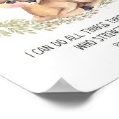 Poster Deer Woodland Animal Wall Art, Écriture Nursery P (Coin)