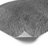 Poster Deer Woodland Modern Portrait noir blanc (Coin)