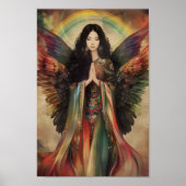 Poster Déesse arc-en-ciel Iris Mythologie grecque Art boh (Devant)