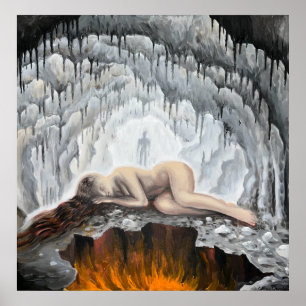 Poster Déesse dacienne dans une grotte