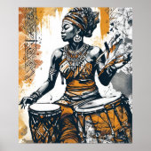 Poster Déesse de Drumbeat - Échos de son feu ancestral (Devant)