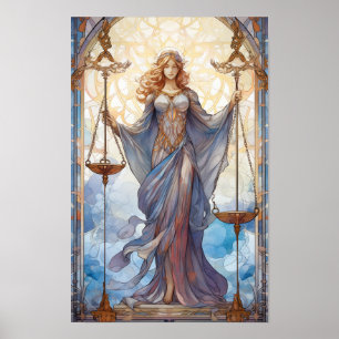 Poster Déesse de la Justice : Symbolisant l'équilibre et