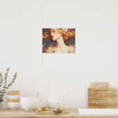 Poster « Déesse de la Lumière – Murmure de Fleurs » (Cuisine)