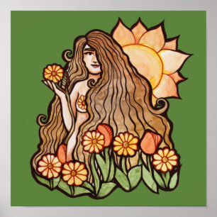Poster Déesse de la Terre d'été