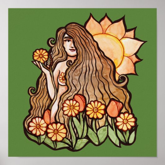 Poster Déesse de la Terre d'été (Devant)