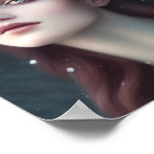 Poster Déesse de l'Imaginaire d'hiver Portrait floral (Coin)