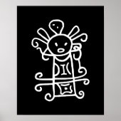 Poster Déesse de pluie : Petroglyphe de fertilité et de v (Devant)