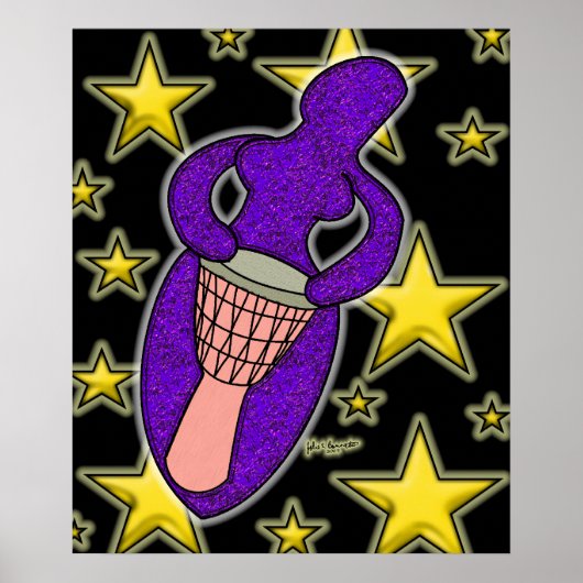 Poster Déesse de tambour Imprimer (Devant)