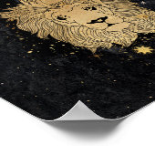 Poster Déesse du Zodiaque | Astrologie Cosmic Gold Leo (Coin)