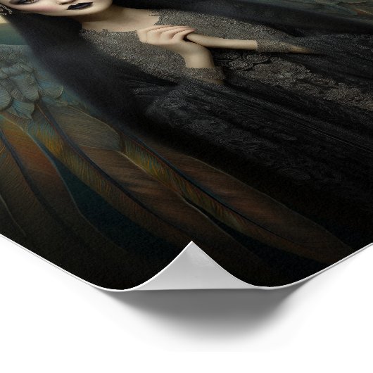 Poster Déesse Ereshkigal Imprimer : Gothique Dark Art Nou (Coin)