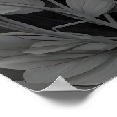 Poster Déesse florale en noir et blanc (Coin)