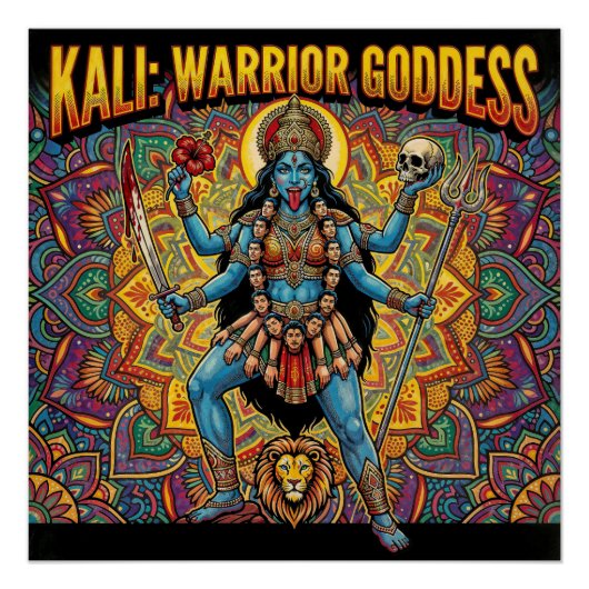 Poster Déesse guerrière Kali (Devant)