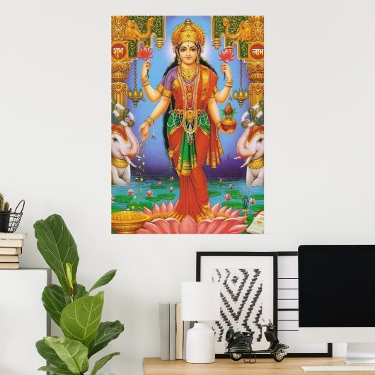 Poster déesse Lakshmi (Bureau à domicile)