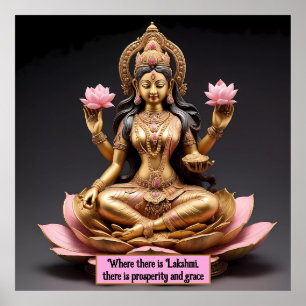 Poster Déesse Lakshmi : Symbole de la prospérité et de l'