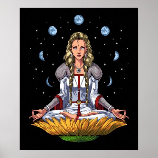 Poster Déesse Norse Freyja (Devant)