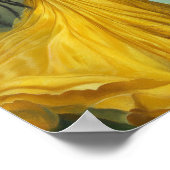 Poster Déesse Oshun : Cascade Fleurie Jaune Orisha (Coin)