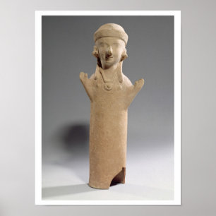 Poster Déesse ou adoration aux bras levés, figurine,