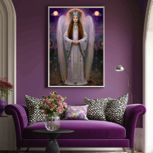 Poster Déesse Shekinah Art Kabbaliste Haute Fréquence
