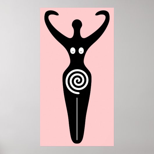 Poster Déesse Spirale Sacrée Feminine (Devant)