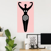 Poster Déesse Spirale Sacrée Feminine (Bureau à domicile)