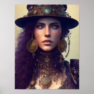 Poster Déesse Steampunk