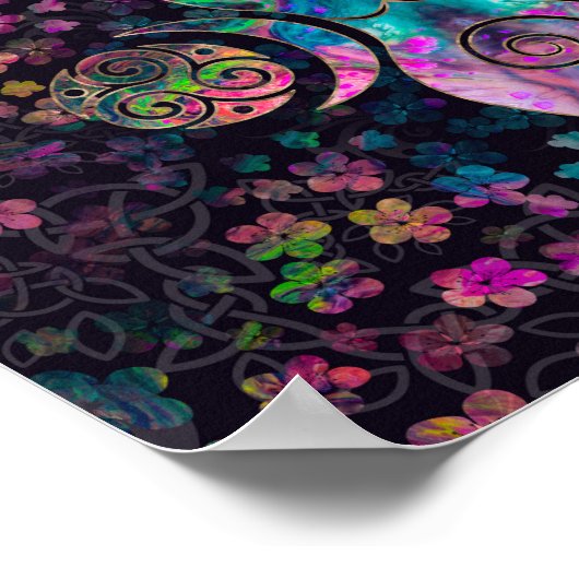 Poster Déesse Triple lune avec triskele (Coin)