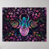 Poster Déesse Triple lune avec triskele (Devant)