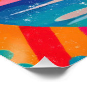 Poster Déesse tropicale - Art Pop Vibrant (Coin)