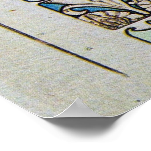 Poster Déesse turquoise Lune (Coin)