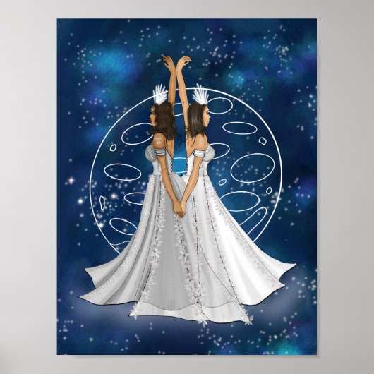 Poster Déesse Zodiac Gemini Avec Planète Mercure (Devant)