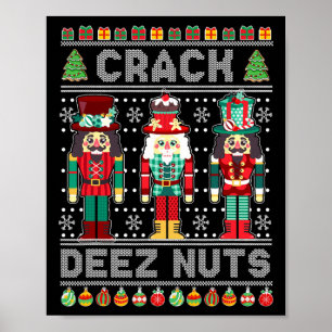 Poster Deez Nuts Nutcracker Fun Vilain Noël