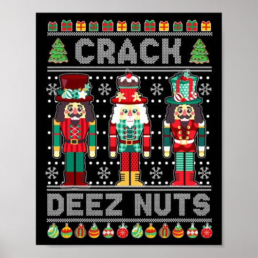 Poster Deez Nuts Nutcracker Fun Vilain Noël (Devant)