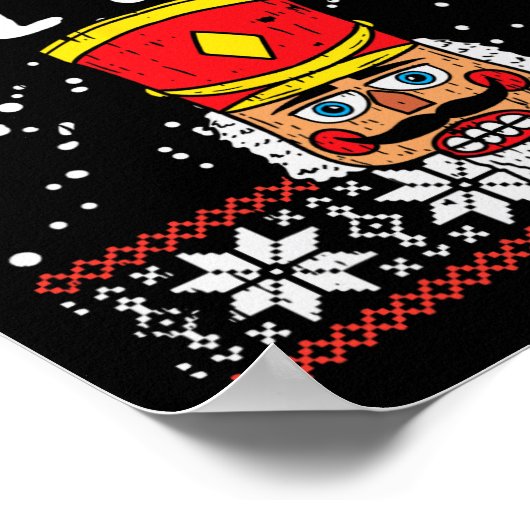 Poster Deez Nuts Nutcracker Fun Vilain Noël Mème Cadeau (Coin)