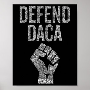 Poster Défendre Daca Avec Résistance Graphique Distress A
