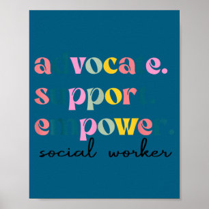 Poster Défendre le soutien pour autonomiser jolie travail