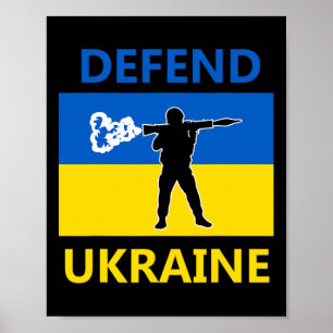Poster Défendre l'Ukraine - Soutenir l'Ukraine - Soldat R
