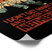 Poster Défense Je n'ai pas beaucoup d'objectifs drôle Hoc (Coin)