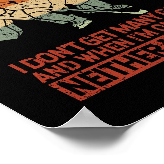 Poster Défense Je n'ai pas beaucoup d'objectifs drôle Hoc (Coin)