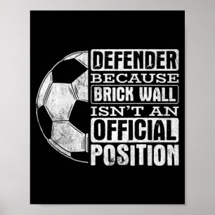 Poster Défenseur Position Mur De Briques Sports Footll Ll
